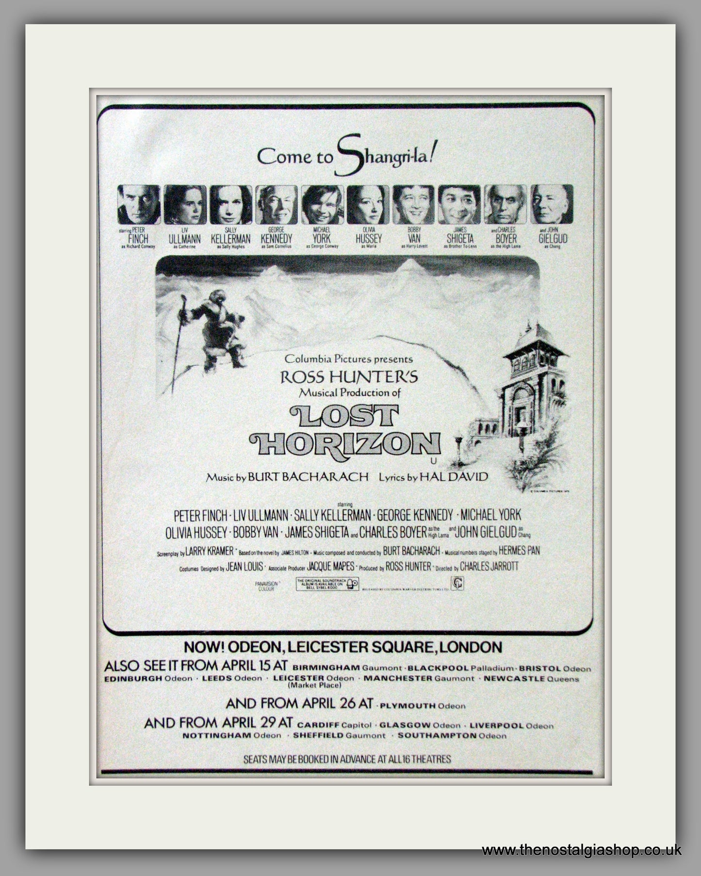 Lost Horizon. Original Advert 1973 (ref AD51026)