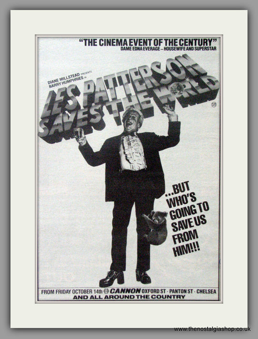 Les Patterson Saves The World. Original Advert 1988 (ref AD51057)