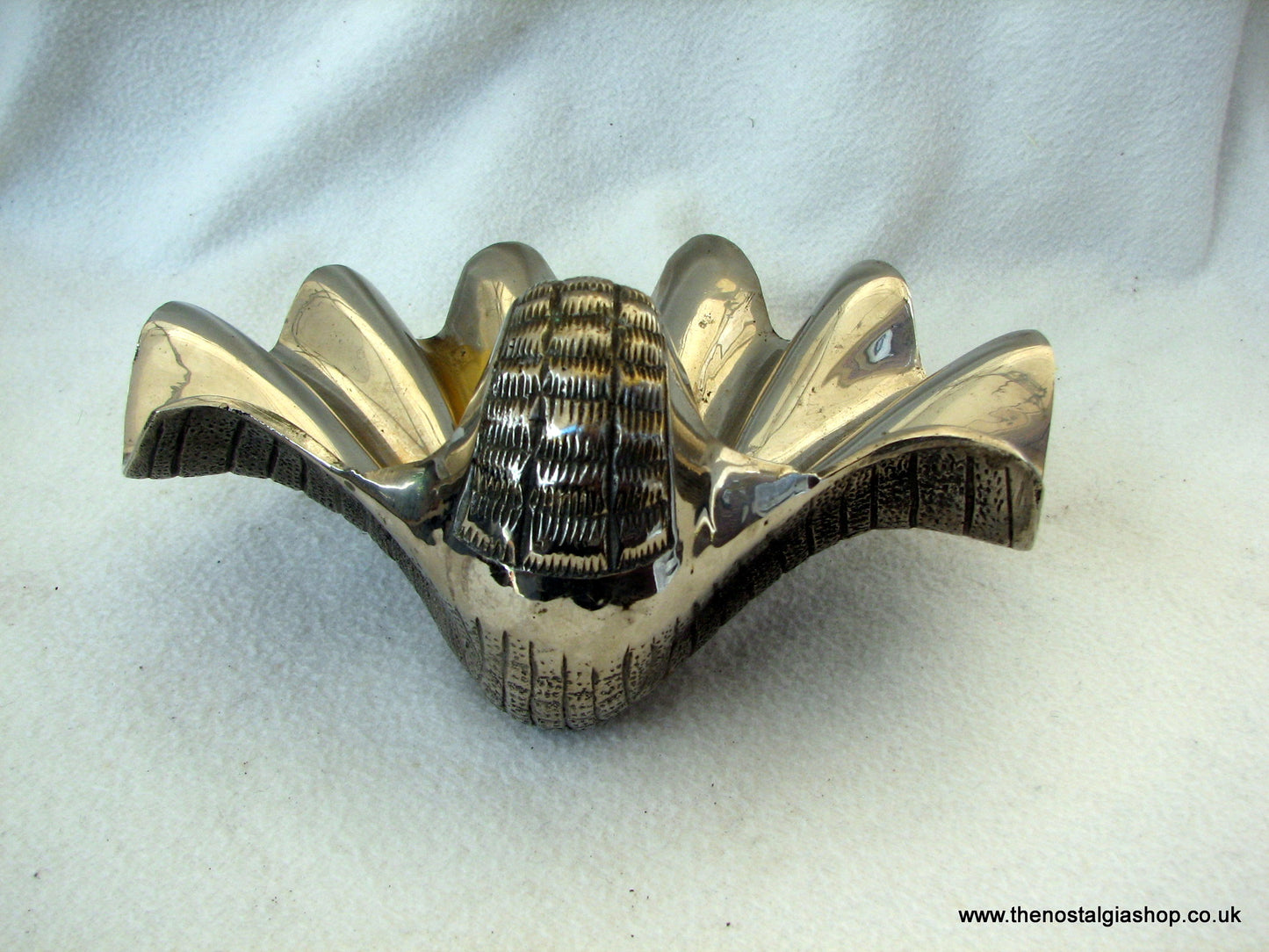Shell Ash Tray. Pewter?. (ref Nos042)