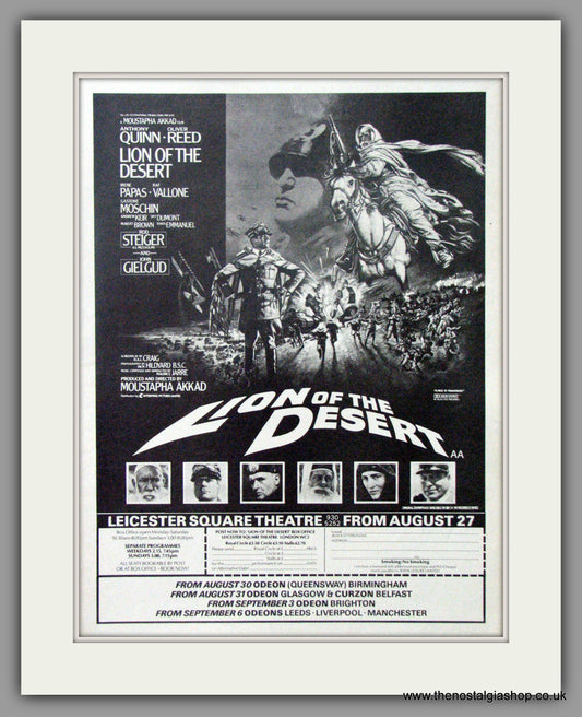 Lion Of the Desert. Vintage Advert 1981 (ref AD51144)