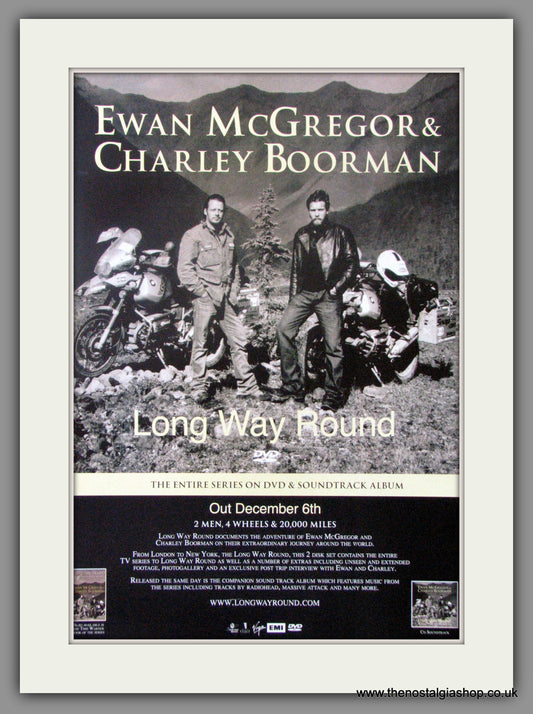 Long Way Round Set Of 3 Vintage Adverts 2004/5 (ref AD51184)