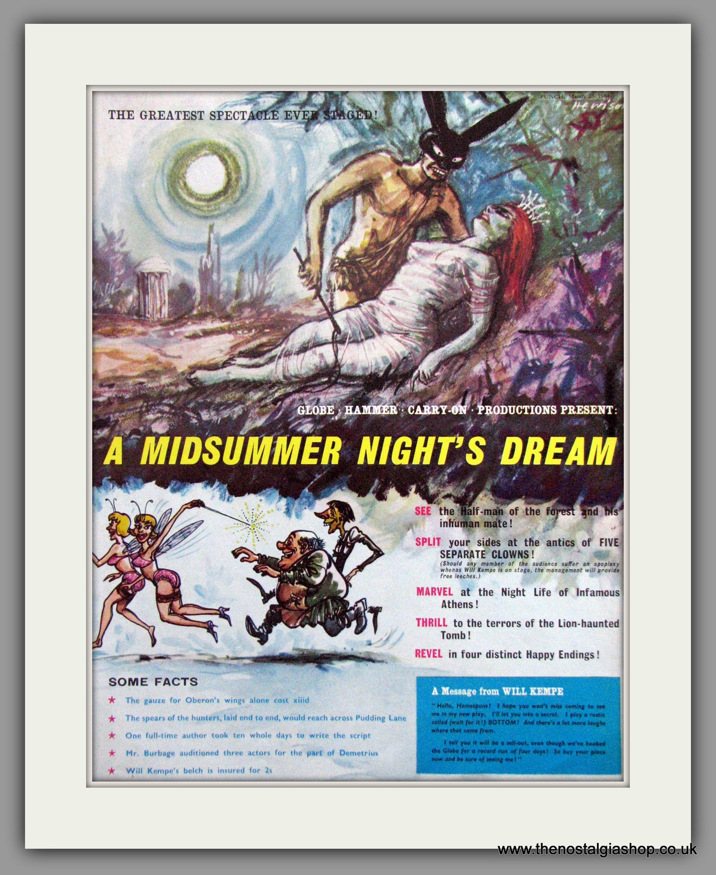A Midsummer Night's Dream. Vintage Advert 1964 (ref AD51201)