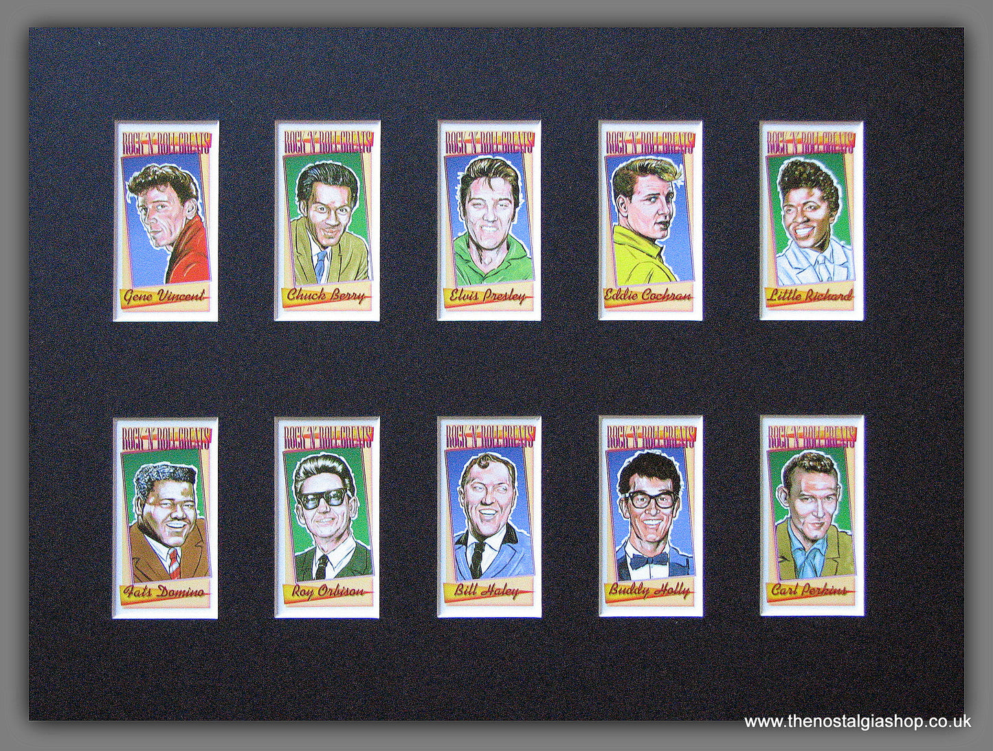 Rock 'N' Roll Greats. Mounted Card Set