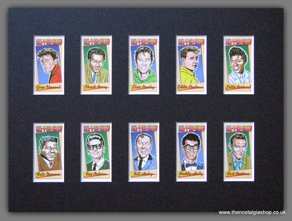 Rock 'N' Roll Greats. Mounted Card Set