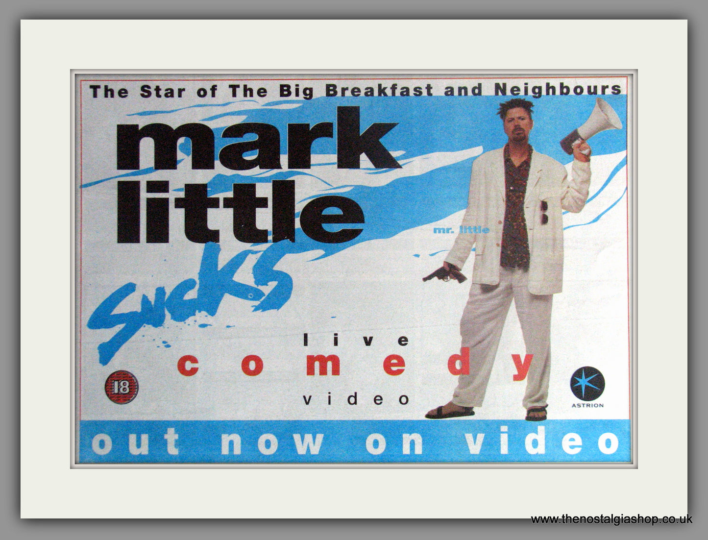 Mark Little Sucks Live Comedy. Vintage Advert 1995 (ref AD51216)