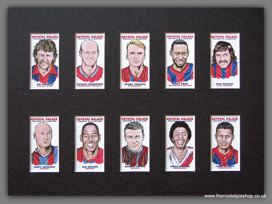 Crystal Palace. Heroes And Legends. Mounted Football Card Set