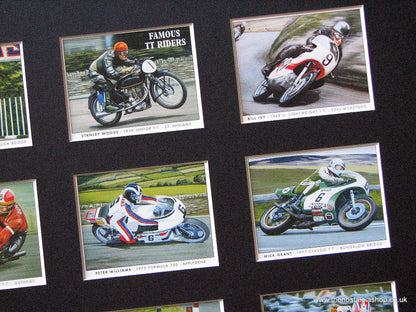 Famous TT Riders. Mounted Card Set.
