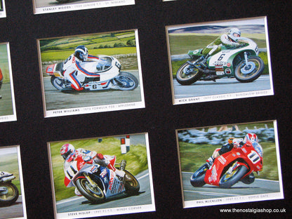 Famous TT Riders. Mounted Card Set.