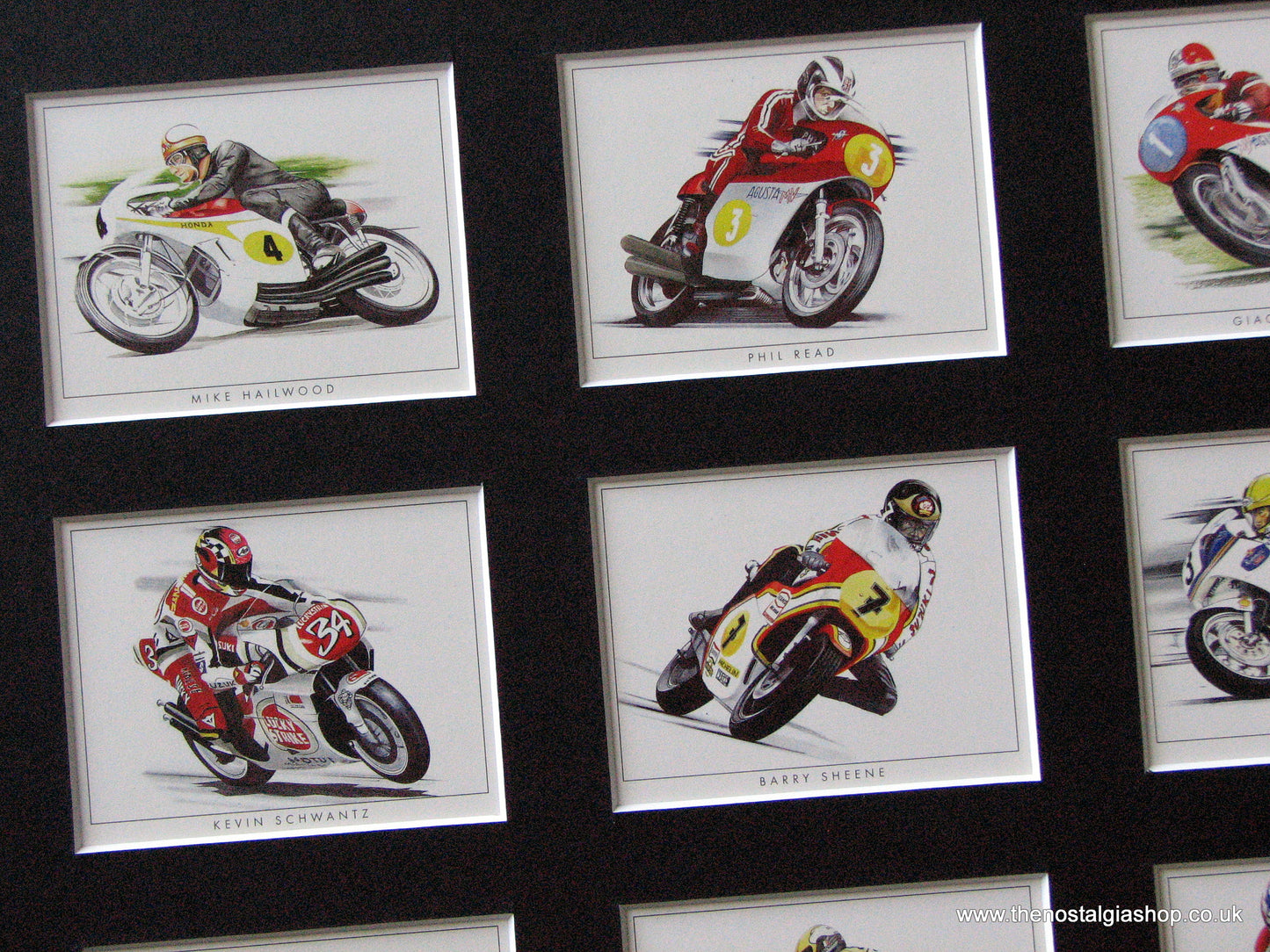 Motorcycle Greats. Mounted Card Set.