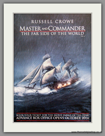 Master And Commander The Far Side Of The World. Set Of 2 Vintage Adverts 2003 (ref AD51233)