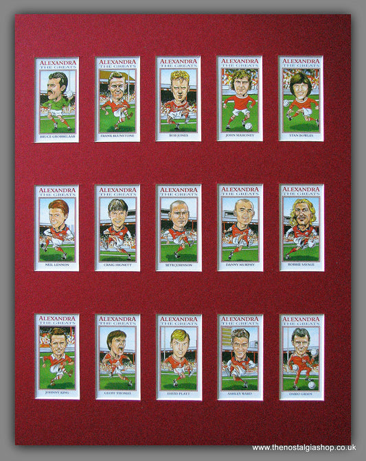 Crewe Alexandra, The Greats. Mounted Football Card Set
