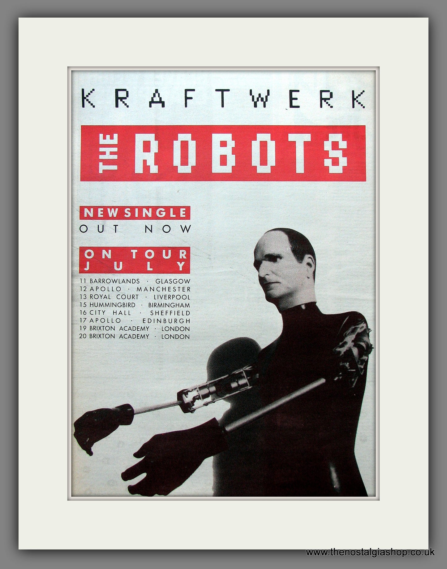 Kraftwerk. The Robots. UK Tour. Original Vintage Advert 1991 (ref AD13159)