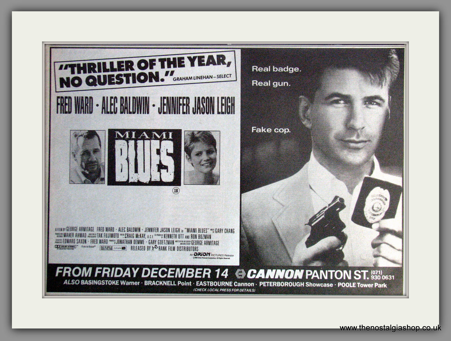 Miami Blues. Vintage Advert 1990 (ref AD51248)