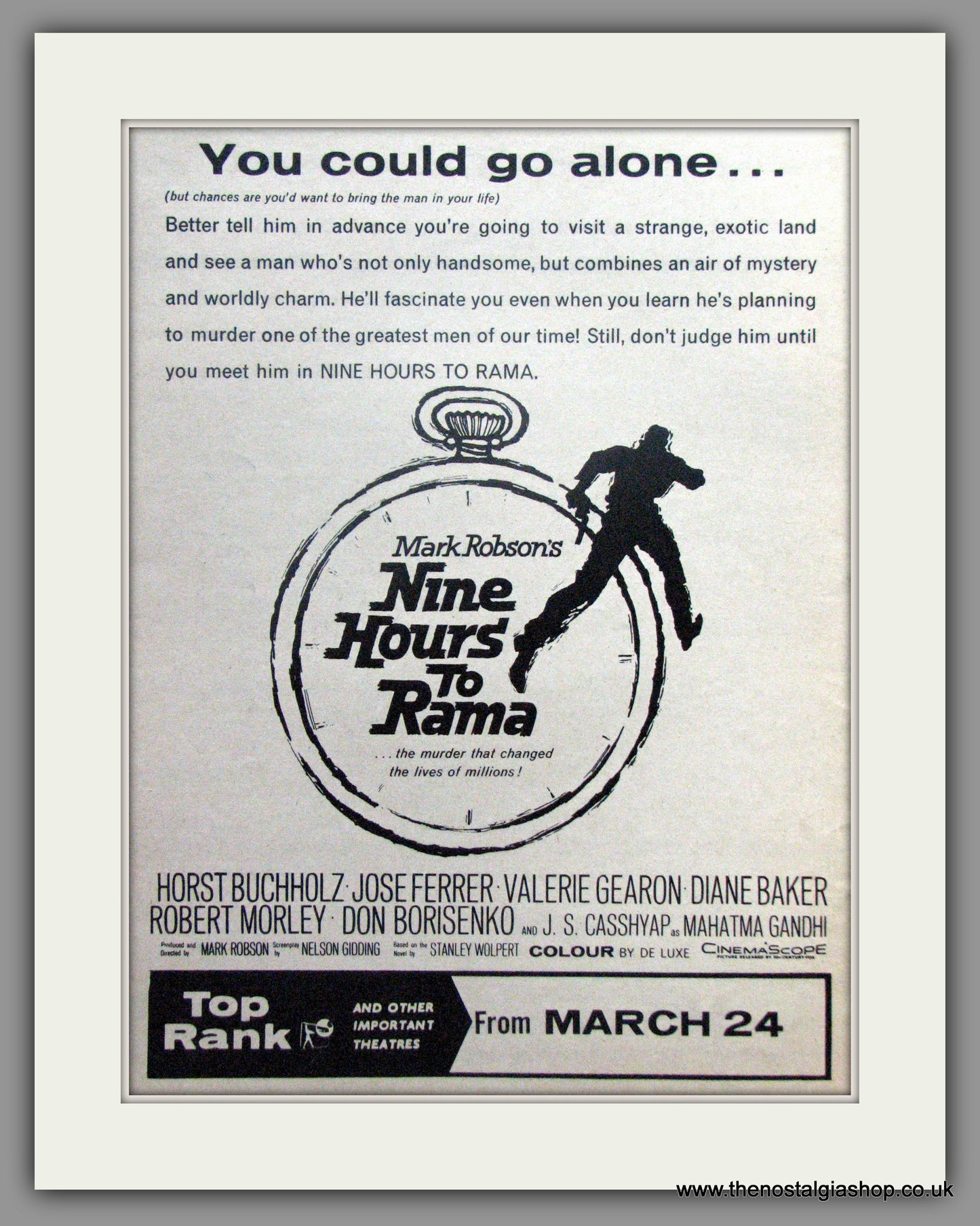 Nine Hours To Rama. Vintage Advert 1963 (ref AD51260)