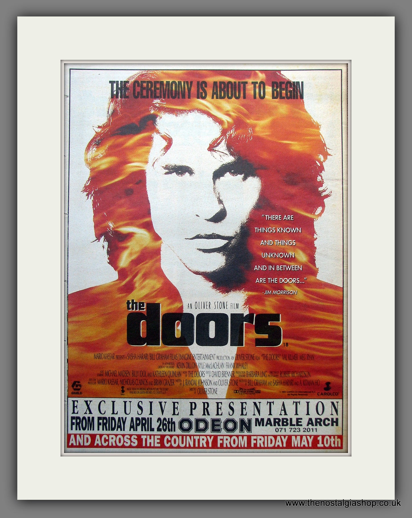 The Doors. Vintage Advert 1991 (ref AD13197)