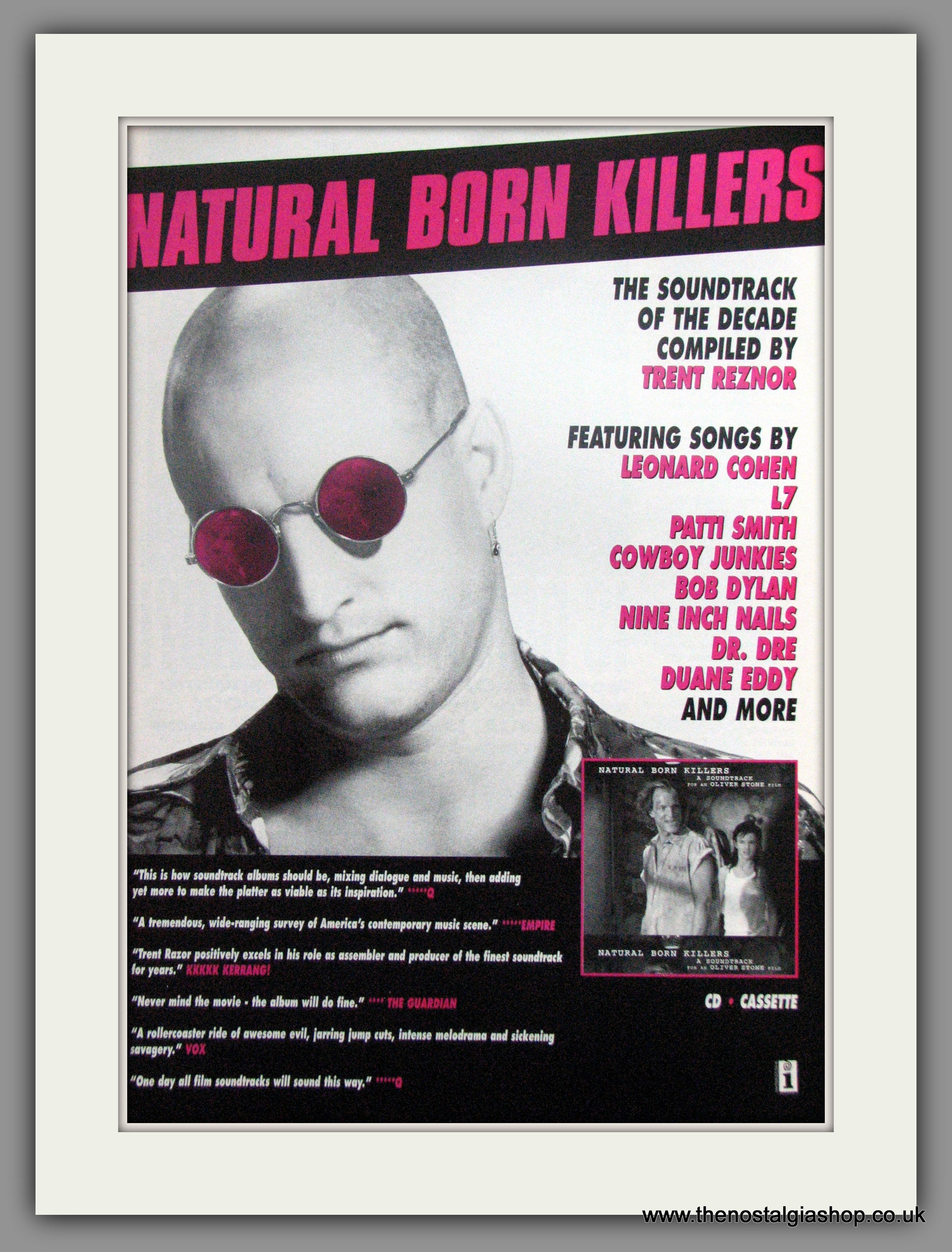 Natural Born Killers Soundtrack. Vintage Advert 1994 (ref AD51266