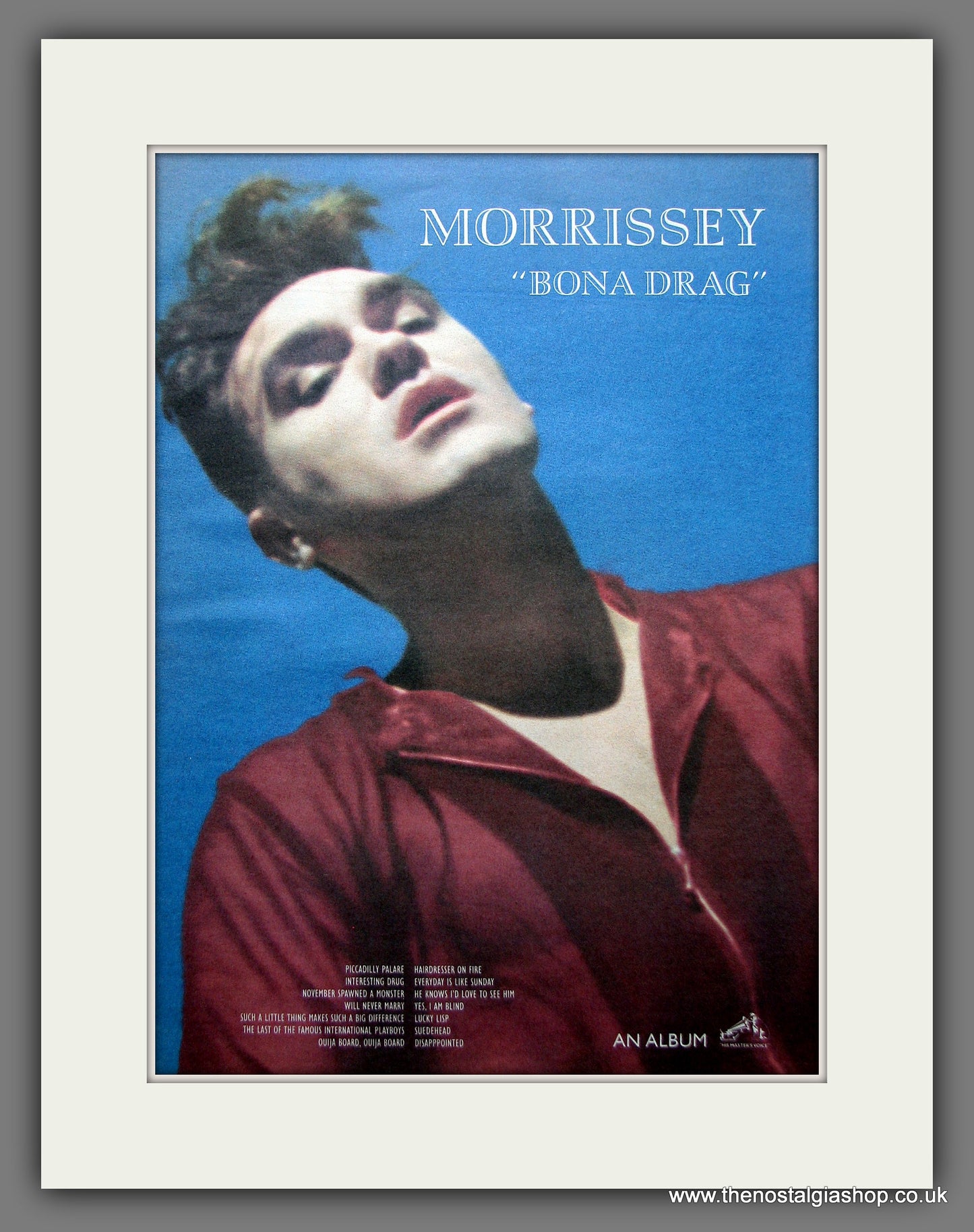 Morrissey. Bona Drag. Original Vintage Advert 1990 (ref AD13182)