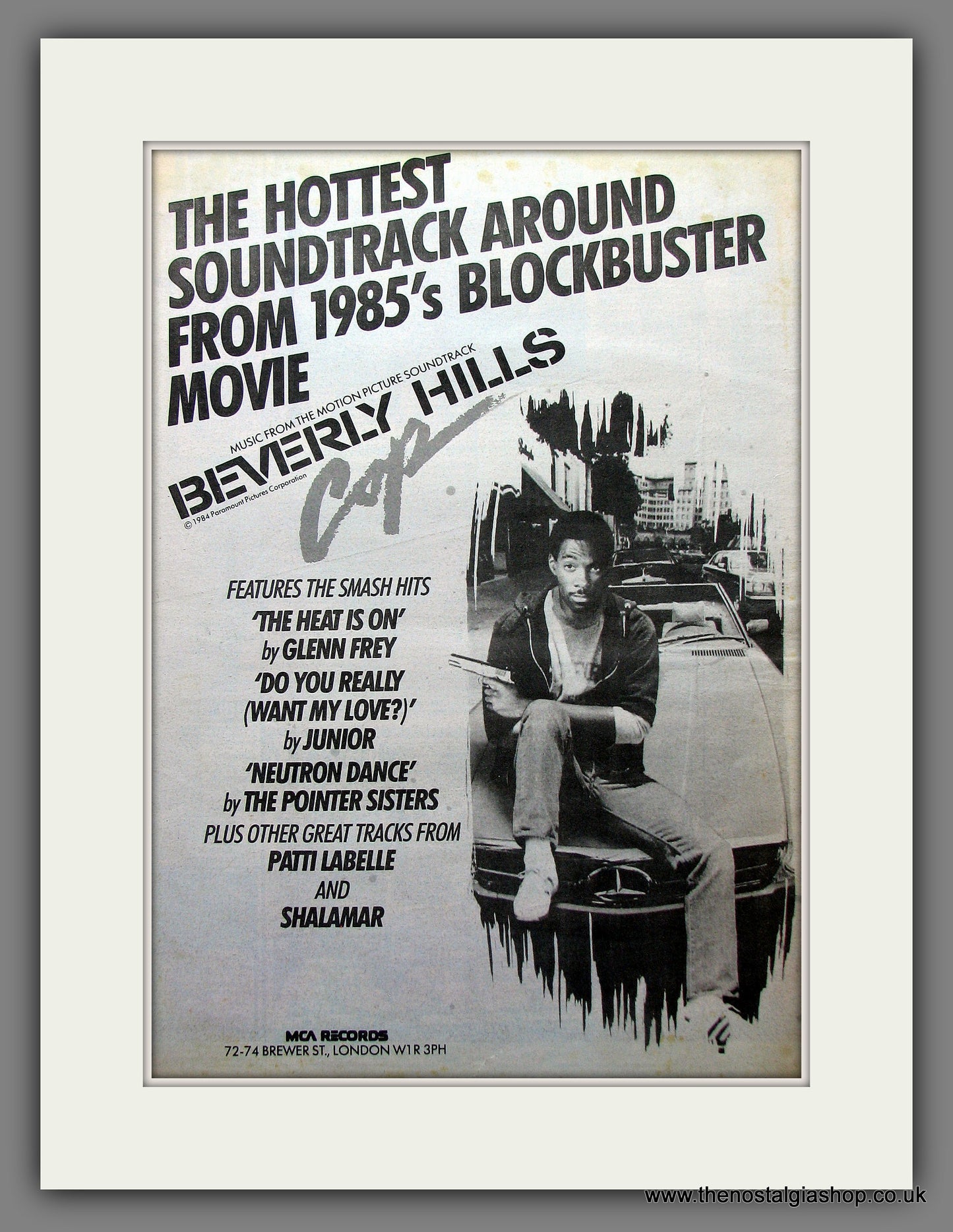 Beverly Hills Cop. Soundtrack. Vintage Advert 1985 (ref AD13194)