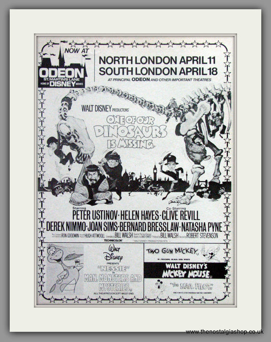 One Of Our Dinosaurs Is Missing Walt Disney. Vintage Advert 1976 (ref AD51289)