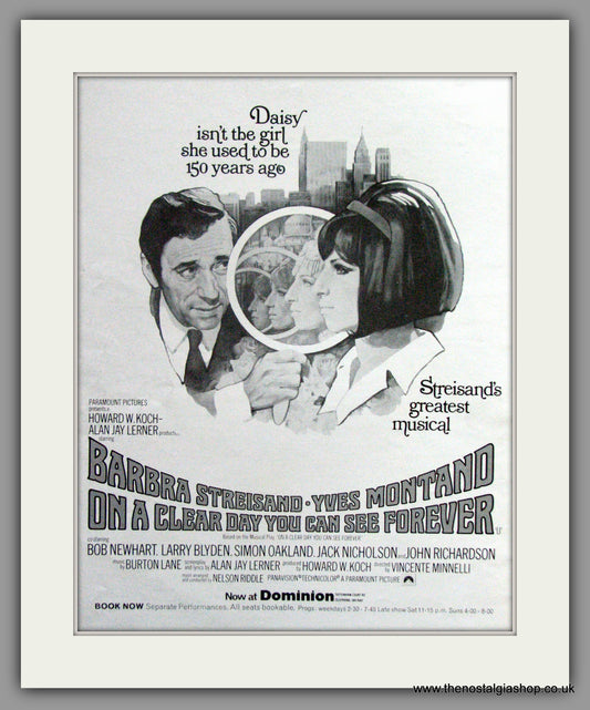 On A Clear Day You Can See Forever. Vintage Advert 1971 (ref AD51291)