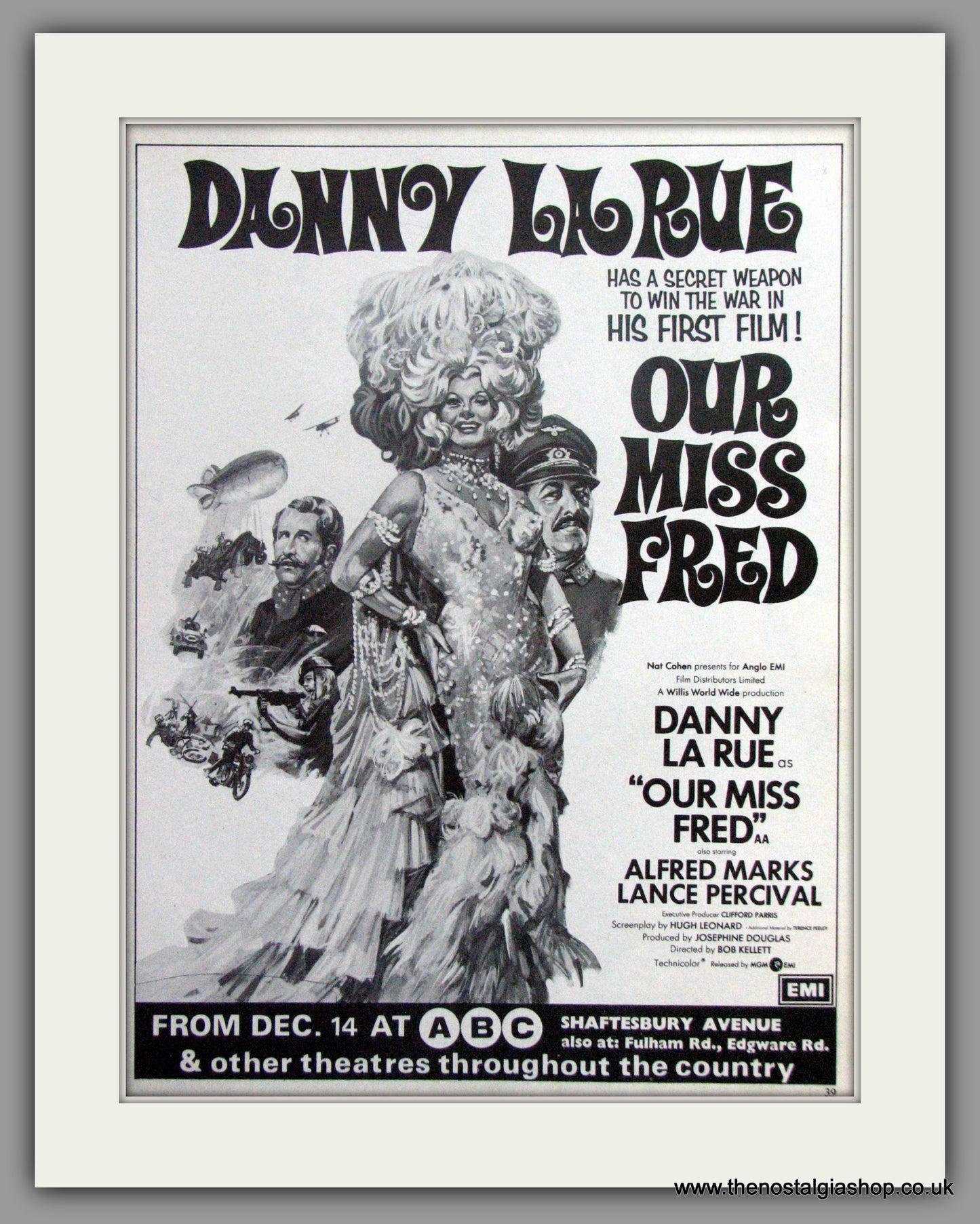 Our Miss Fred. Danny La Rue. Vintage Advert 1973 (ref AD51292)
