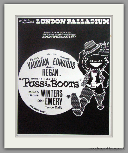 Puss In Boots Pantomime. Original Advert 1963 (ref AD51392)