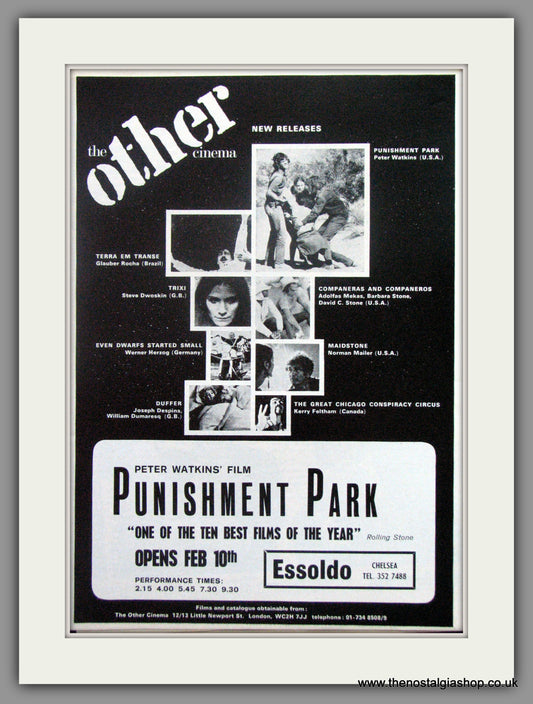Punishment Park. Original Advert 1972 (ref AD51396)