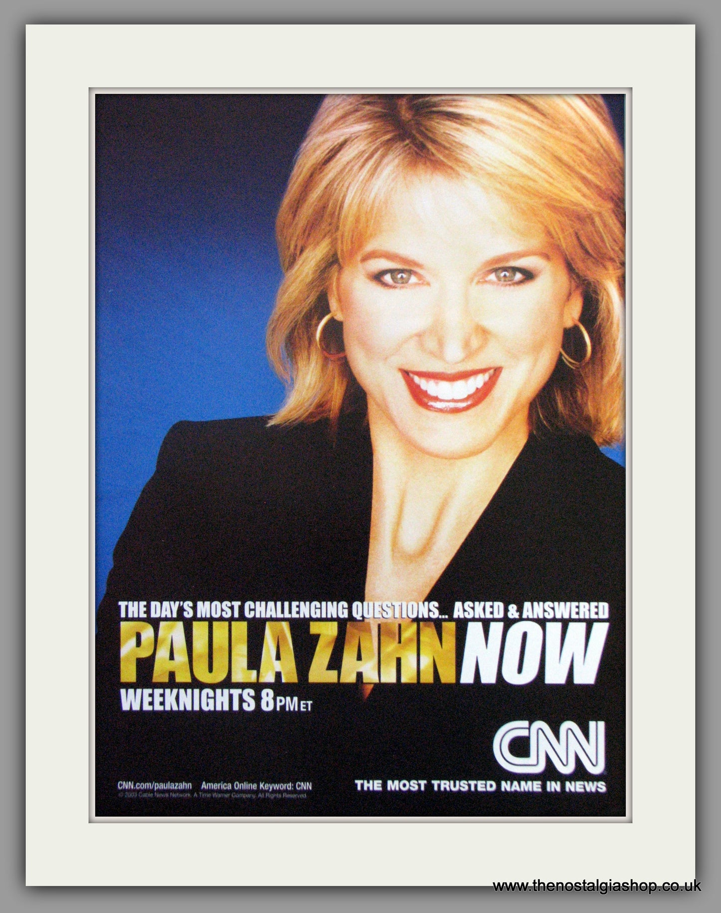 Paula Zahn Now CNN. Original Advert 2003 (ref AD51400)