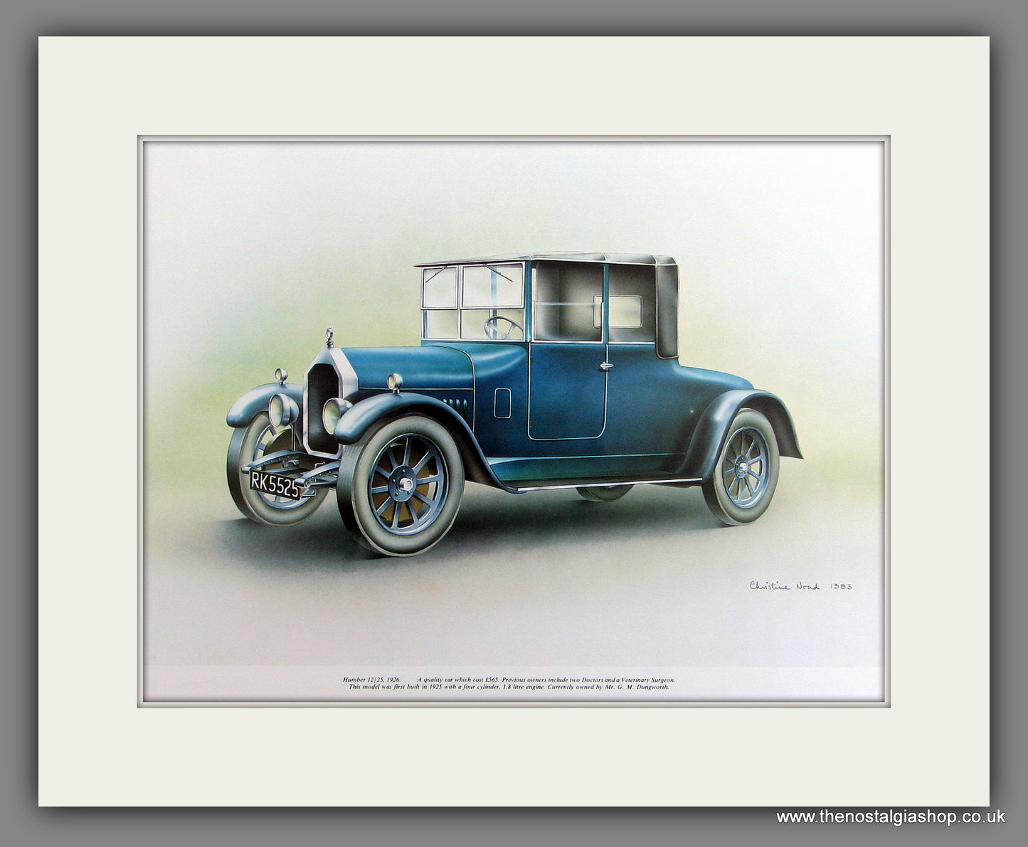 Humber 12/25 1926.  Mounted Print
