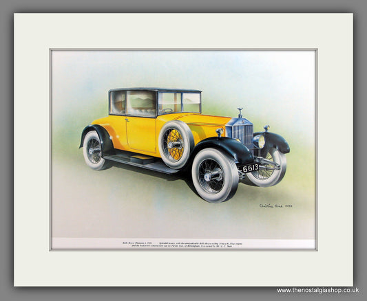 Rolls Royce Phantom 1 1926.  Mounted Print
