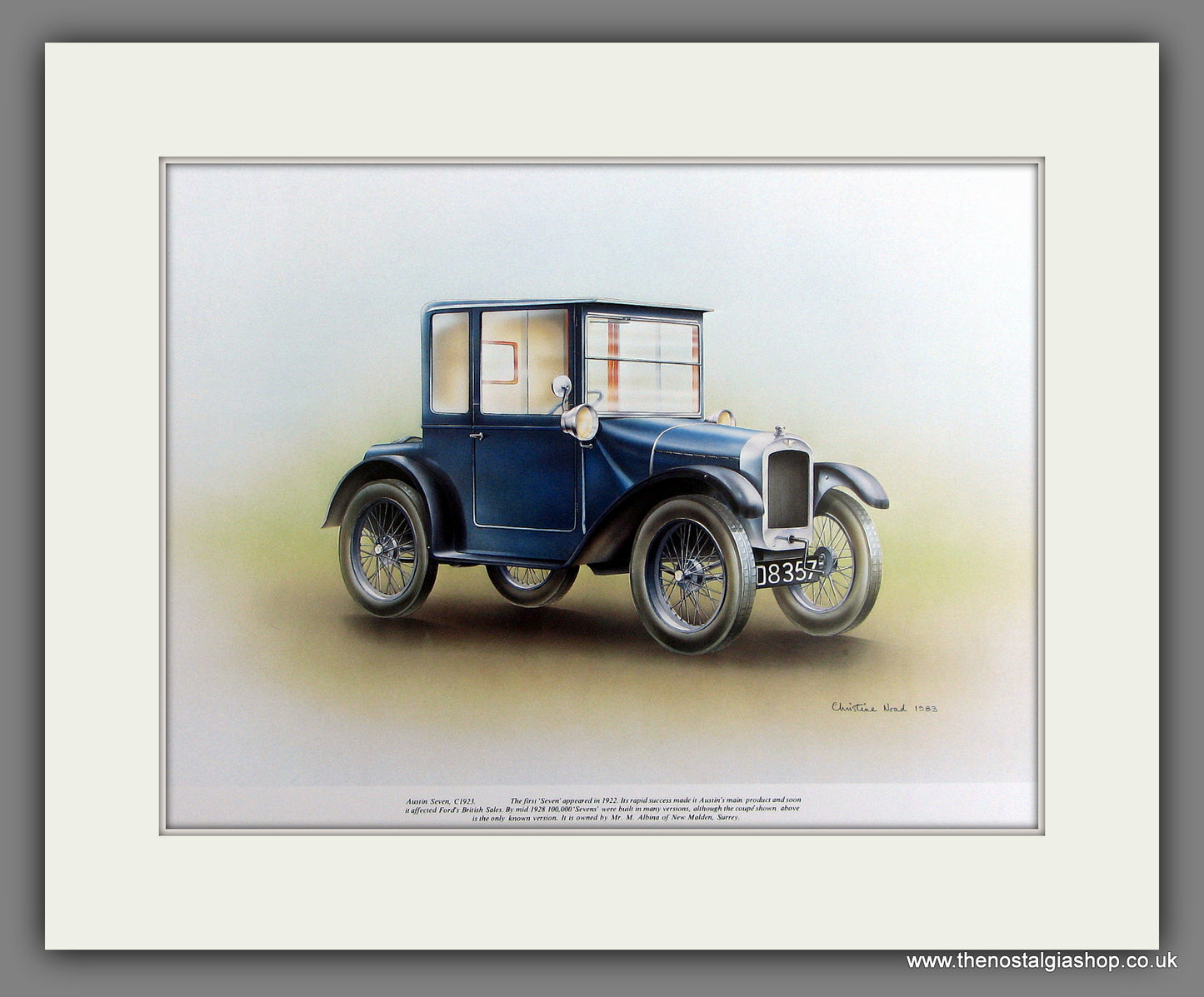 Austin Seven. 1923.  Mounted Print