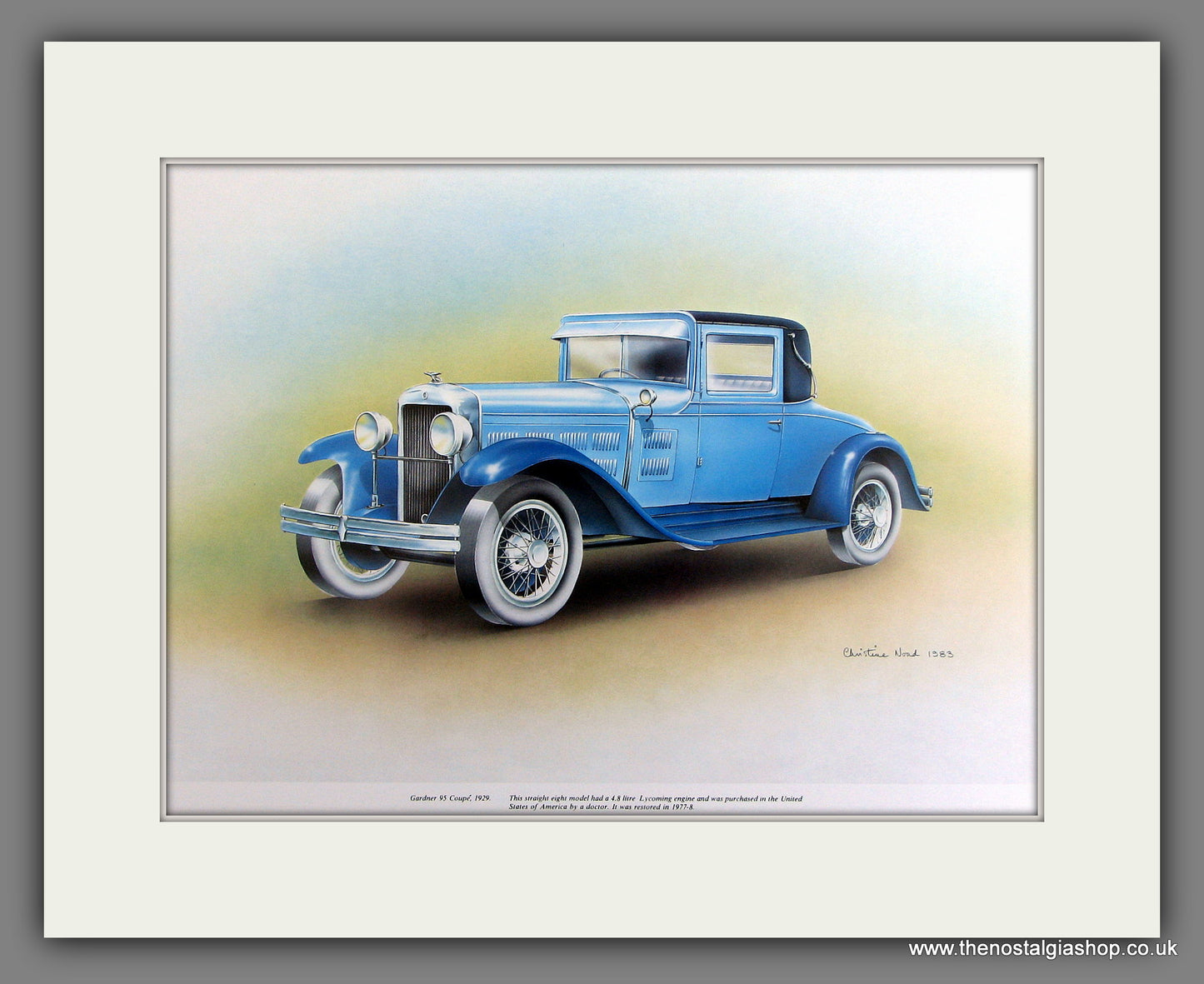 Gardner 95 Coupe. 1929.  Mounted Print