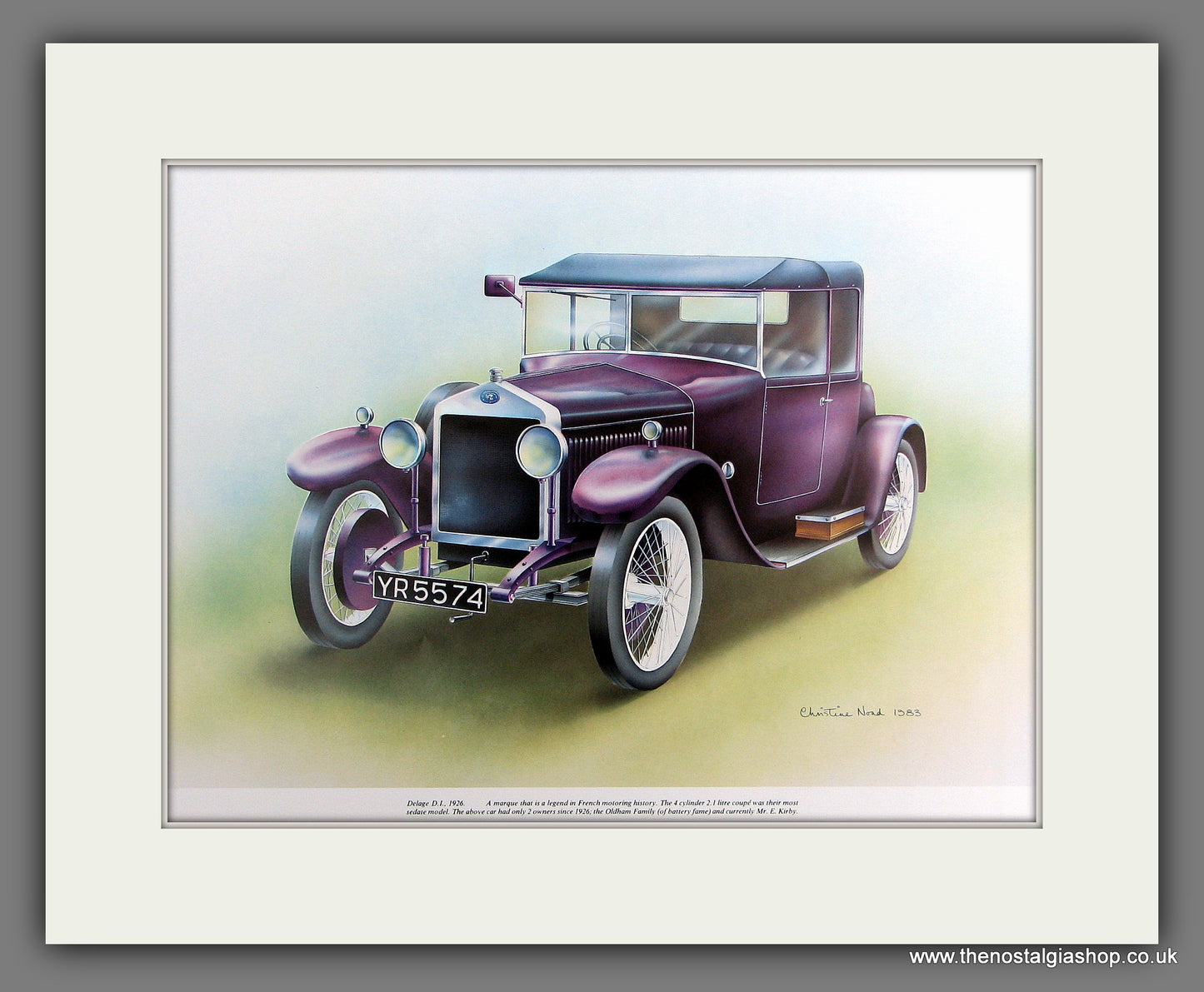 Delage D.I. 1926.  Mounted Print