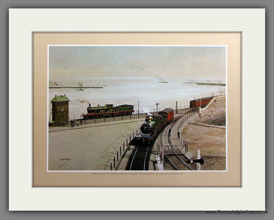 South East and Chatham Rly. Wainwright Class Locos at Dover. Mounted Railway Print.