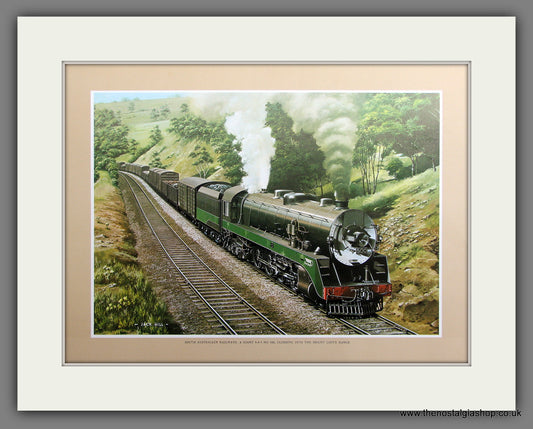 South Australian Rlys. 4-8-4 No.500 Mount Lofty Range. Mounted Railway Print.