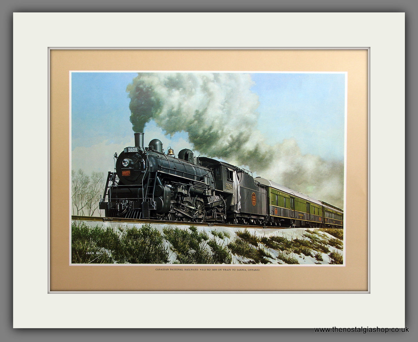 Canada National Railways. No.5609, Sarnia, Ontario. Mounted Railway Print.