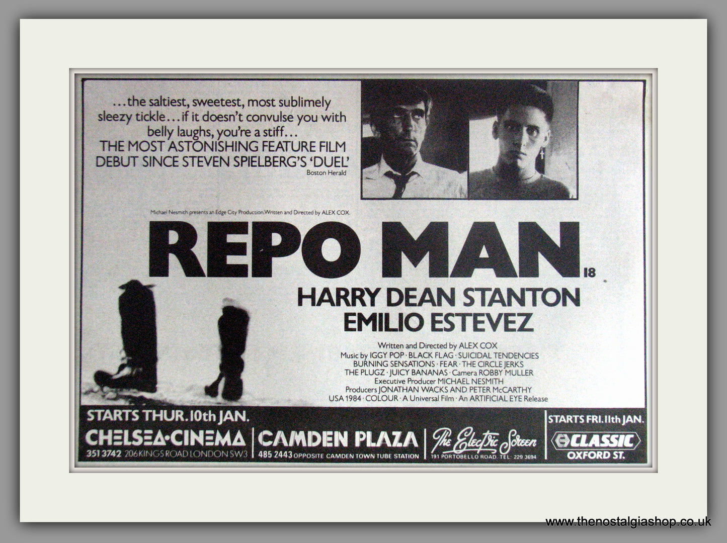 Repo Man. Original Advert 1985 (ref AD51488)