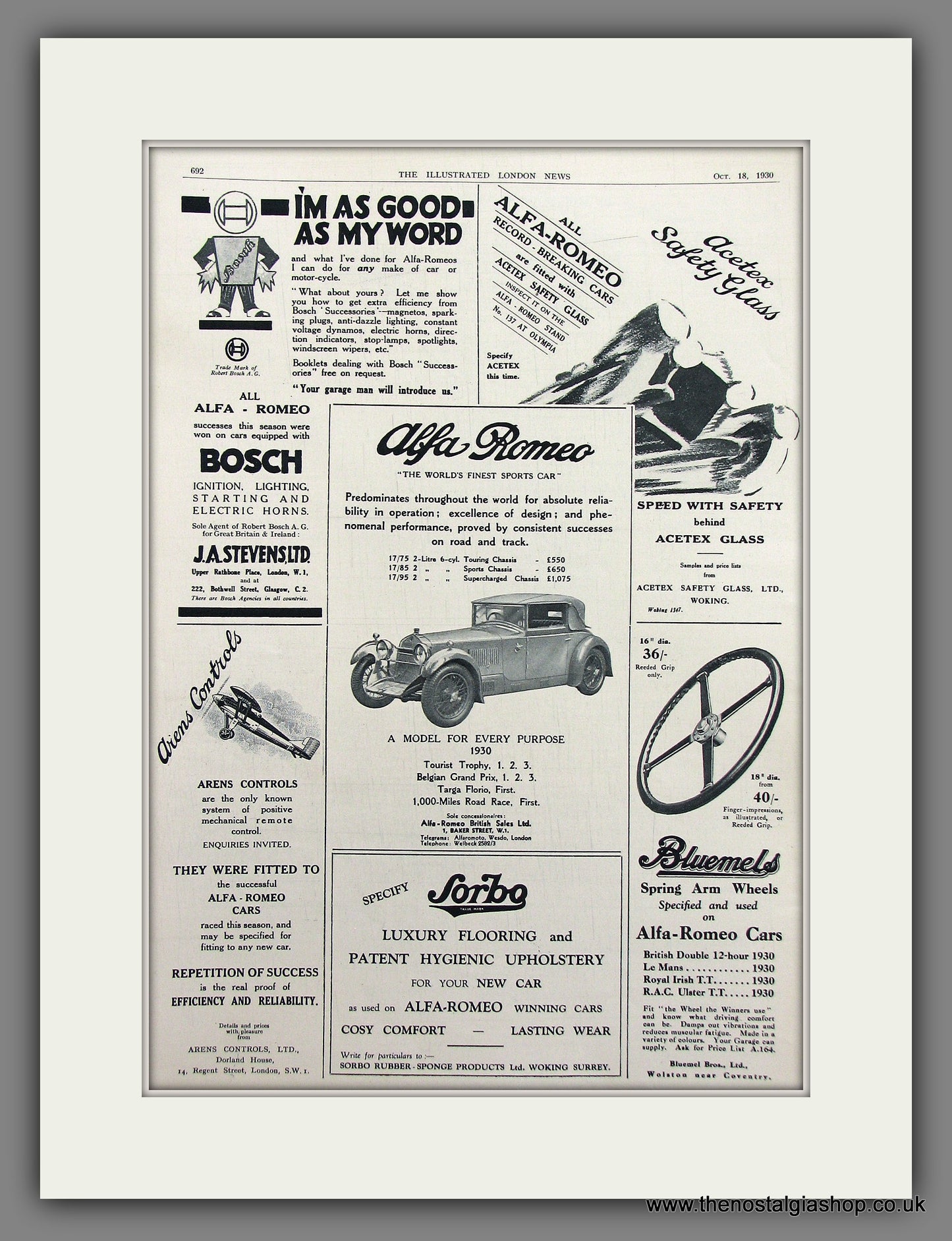 Alfa Romeo. Original Advert 1930 (ref AD300001))