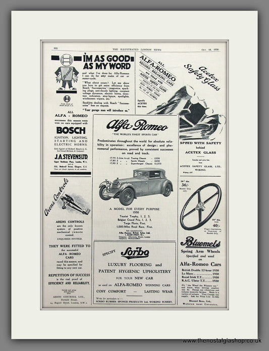 Alfa Romeo. Original Advert 1930 (ref AD300001))