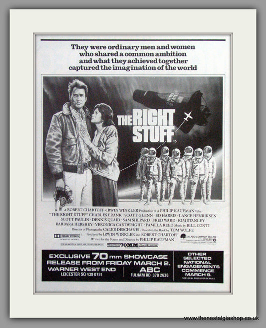 Right Stuff (The). Original Advert 1984 (ref AD51519)