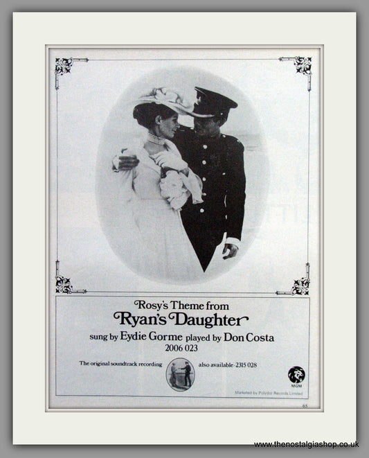 Ryan's Daughter Soundtrack. Original Advert 1971 (ref AD51520)