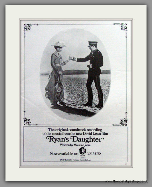 Ryan's Daughter Soundtrack. Original Advert 1971 (ref AD51549)