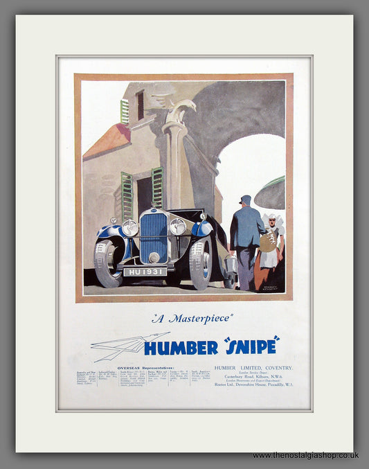 Humber Snipe. Original Advert 1931 (ref AD300013)
