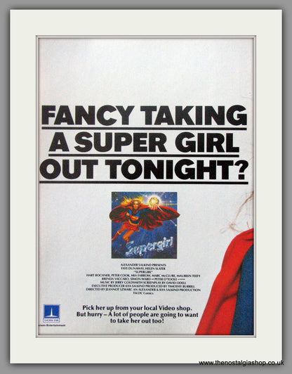 Supergirl. Set Of 2 Original Adverts 1985 (ref AD51595)