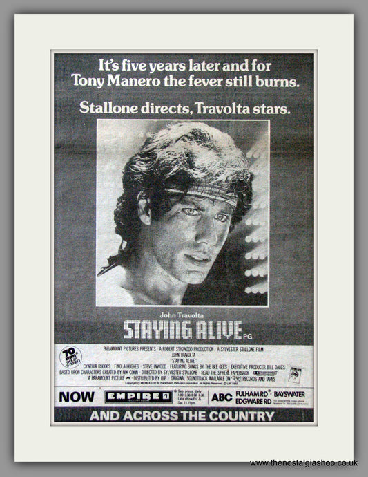 Staying Alive. Original Advert 1983 (ref AD51600)