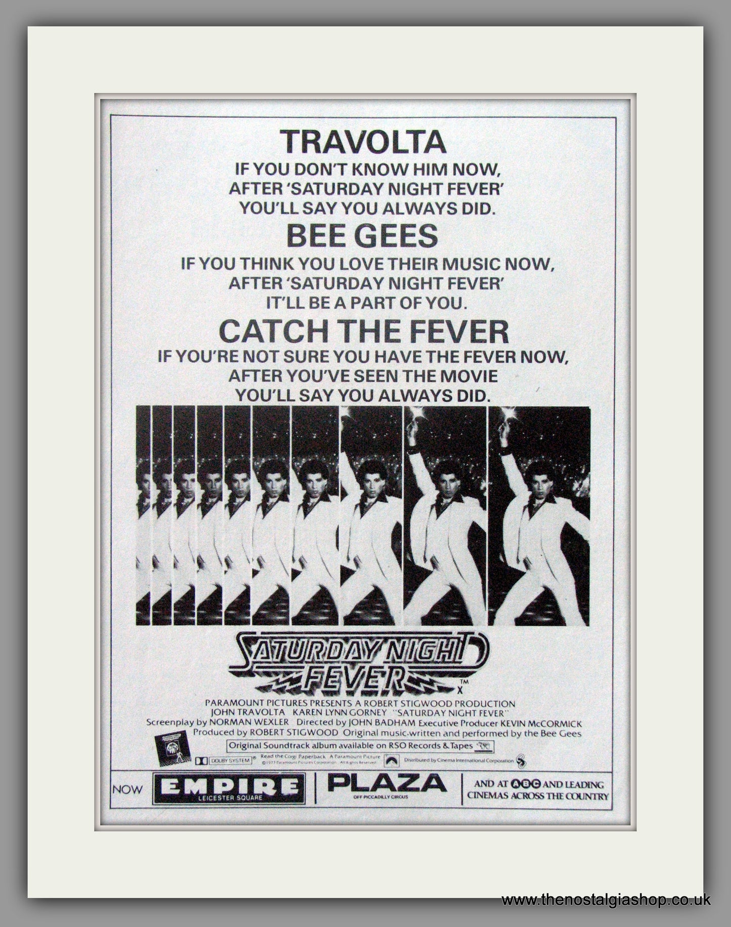 Saturday Night Fever.  Original Advert 1978 (ref AD51639)