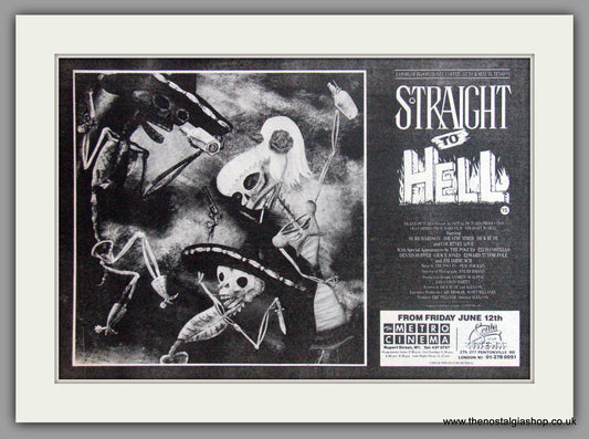 Straight To Hell. Original Advert 1987 (ref AD51642)