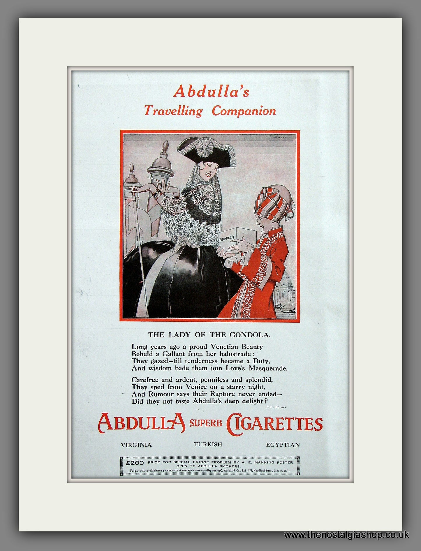 Abdulla Cigarettes Original Advert 1930 (ref AD300038)