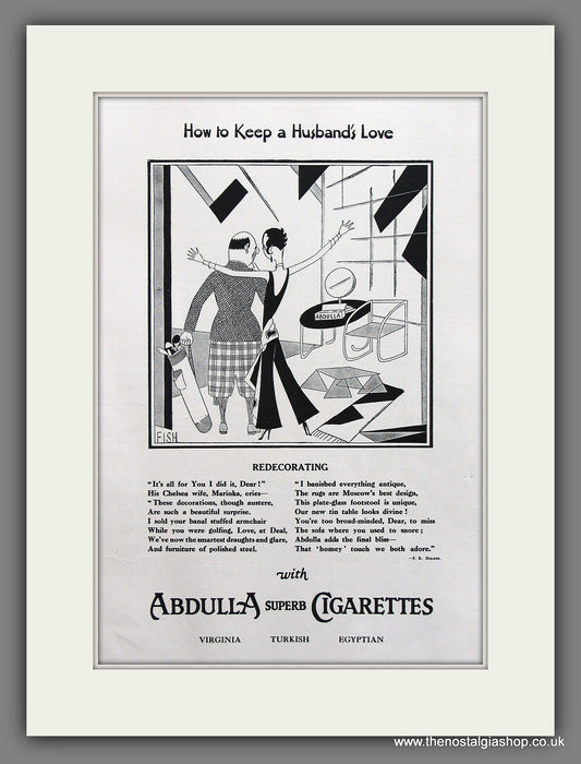 Abdulla Cigarettes Original Advert 1931 (ref AD300041)