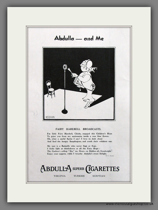 Abdulla Cigarettes Original Advert 1931 (ref AD300042)
